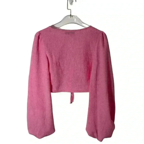 Hello Molly Cheers To The Weekend Women's Pink Cropped Top Size-MEDIUM - Picture 2 of 8